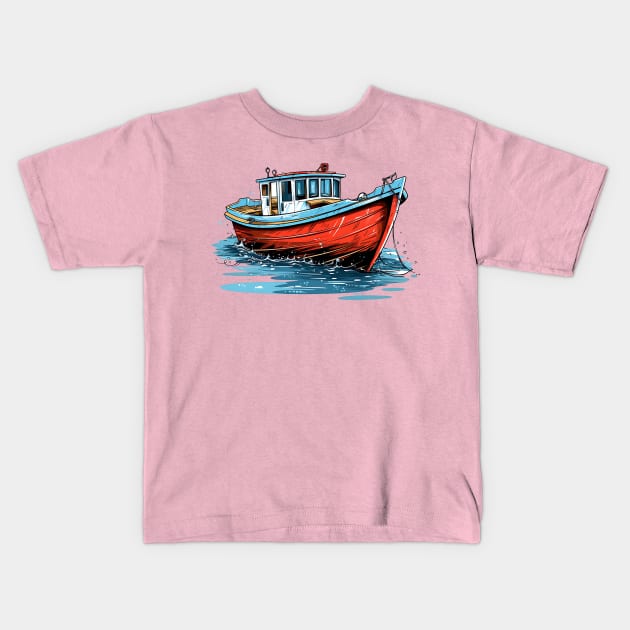 Boat ownership design Kids T-Shirt by Printashopus
